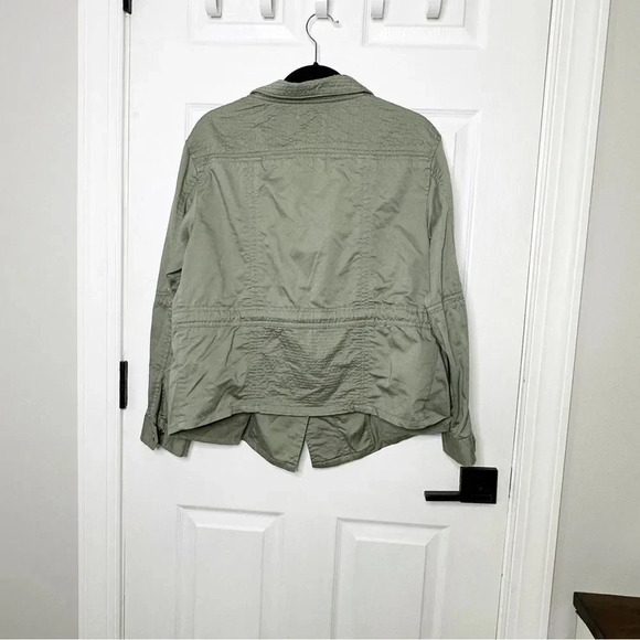 LOFT Green Cargo‎ Utility Cotton Sateen Jacket Casual Size Medium - Picture 7 of 8